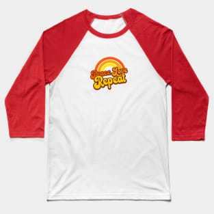 Peace, Love, Repeat - Retro Rainbow Baseball T-Shirt